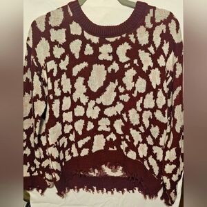 True Craft Brown and Cream Crew Neck Sweater